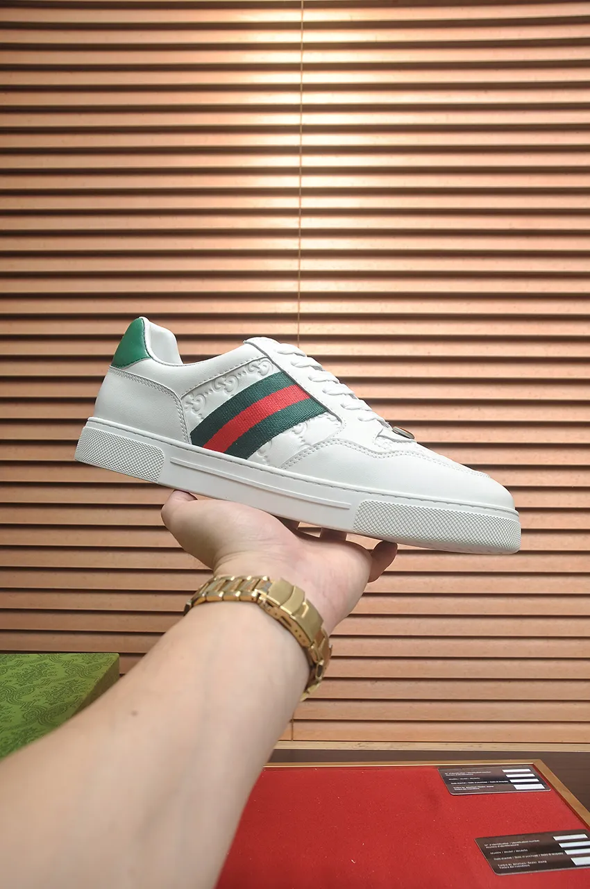 Men's men's shoes💰420💶[GUCCI Gucci] official website 1:1 men's sports shoes are now on the market, using original Gucci fabric + gluten lining, plus the official website original 1:1 comfortable outsole. Fashionable and versatile, super comfortable and breathable. 5 colors available, standard shoe size 38/45 (custom-made sizes 45 are non-refundable)